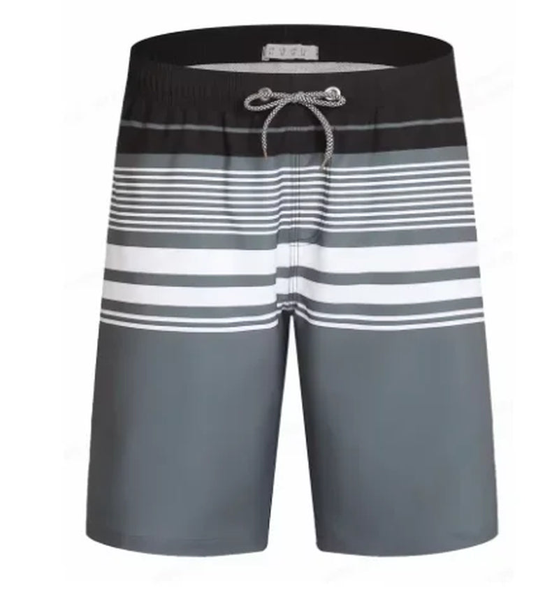 2025 New Fashion Printed Men'S Beach Shorts Bermuda Boardshorts High Quality Stretch Quick Dry Swimwear Surf Swim Trunks Men