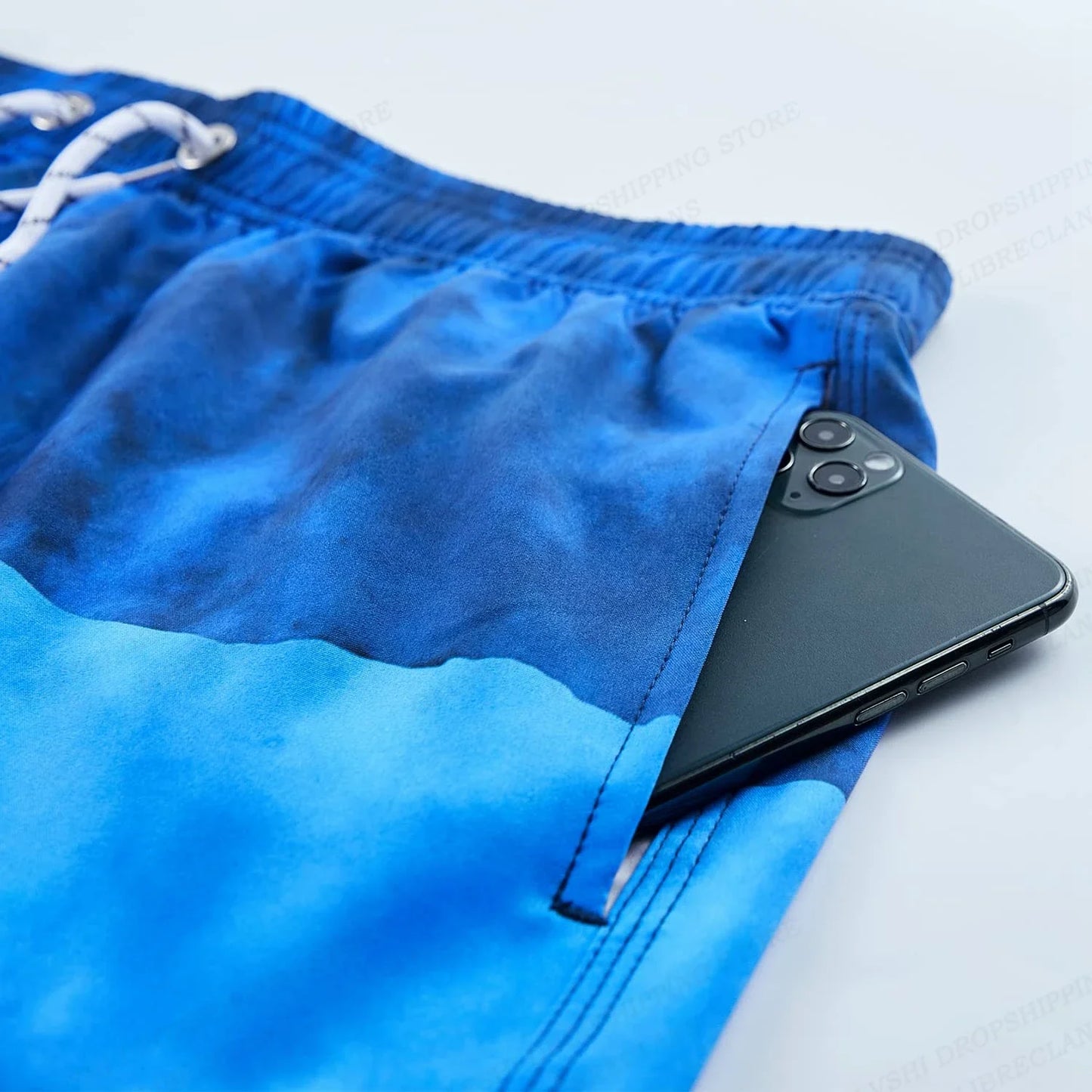 2025 New Fashion Printed Men'S Beach Shorts Bermuda Boardshorts High Quality Stretch Quick Dry Swimwear Surf Swim Trunks Men