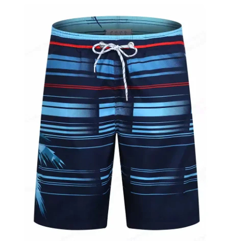 2025 New Fashion Printed Men'S Beach Shorts Bermuda Boardshorts High Quality Stretch Quick Dry Swimwear Surf Swim Trunks Men