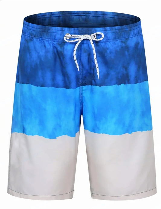 2025 New Fashion Printed Men'S Beach Shorts Bermuda Boardshorts High Quality Stretch Quick Dry Swimwear Surf Swim Trunks Men